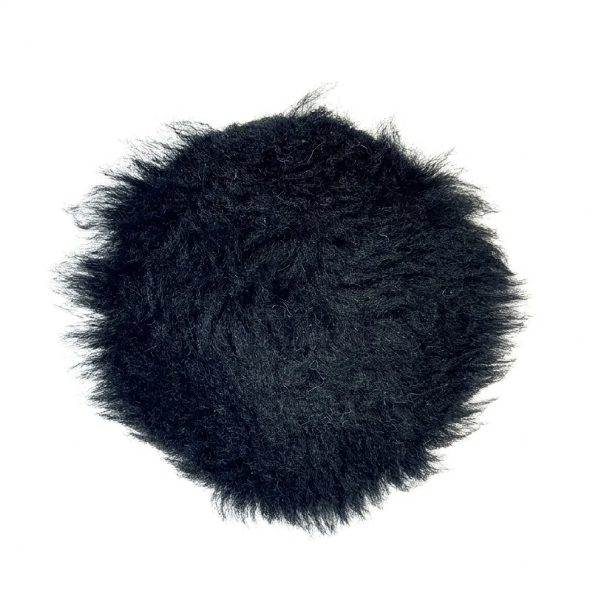 Disc de polish din blană, fir lung, negru 5 inch