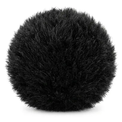 Disc de polish din blană, fir lung, negru 6 inch